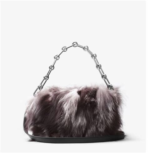 NEW MICHAEL KORS COLLECTION Julie Large Fox Fur and 